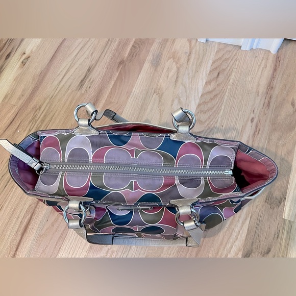 Coach authentic vintage multi-colored logo tote bag - Picture 3 of 13